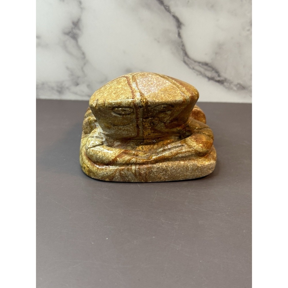 Crab Carved Marble Rock Looking Figure 2 1/2"W- 2 1/2" D-2 1/2"H